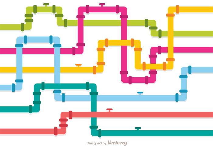700x490 Multicolor Sewer Pipeline Vectors