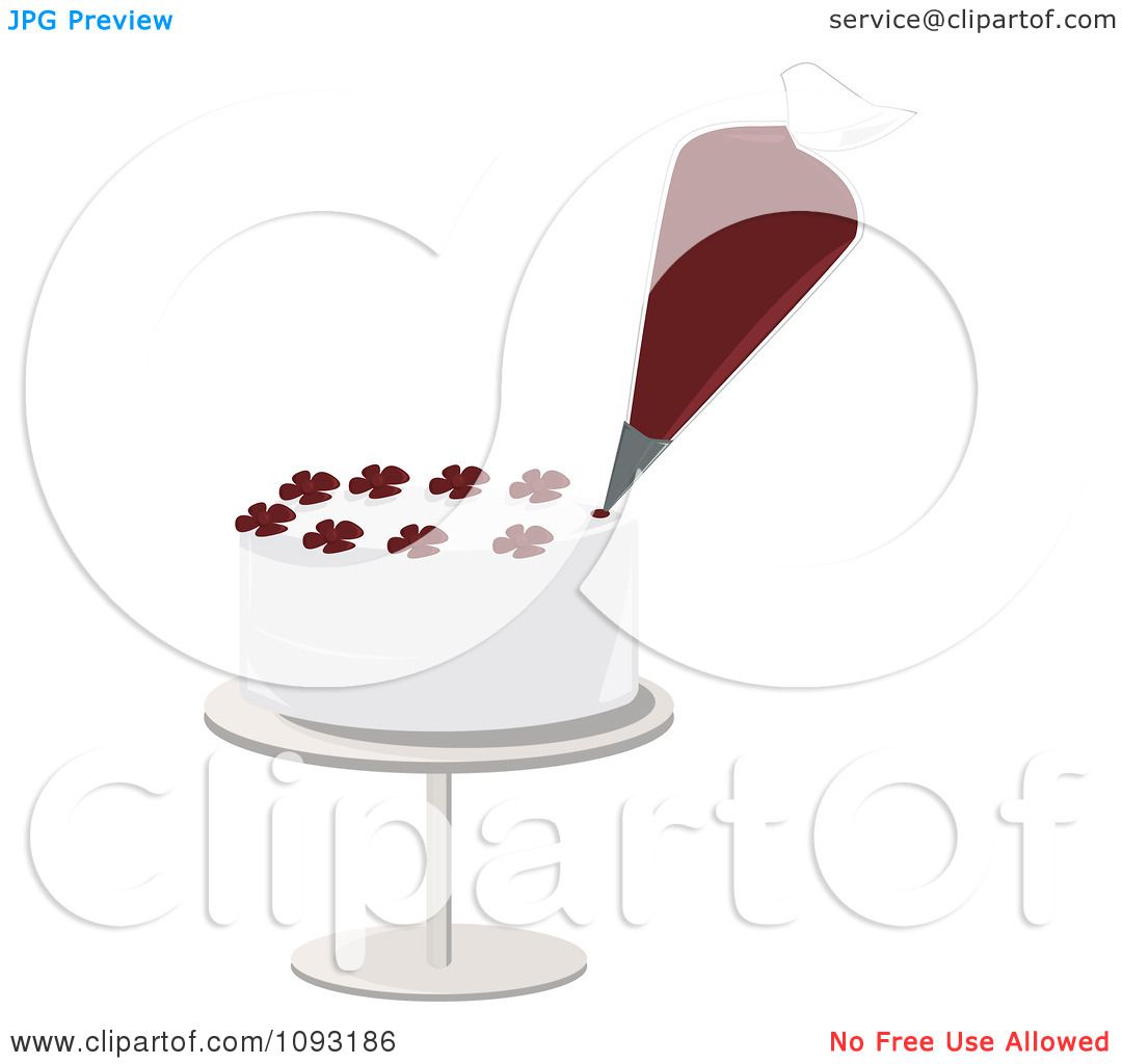 Clipart Piping Bag Decorating A White Cake With Flower Designs 1080x1024 Clipart Piping Bag Decorating A White Cake With Flower Designs