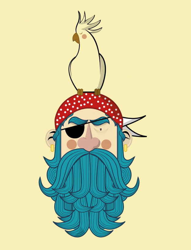 626x822 Pirate Face Vector Premium Download