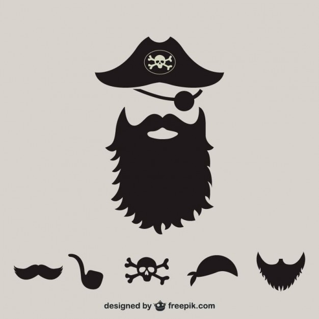 626x626 Pirate Supplies Silhouette Vector Free Download