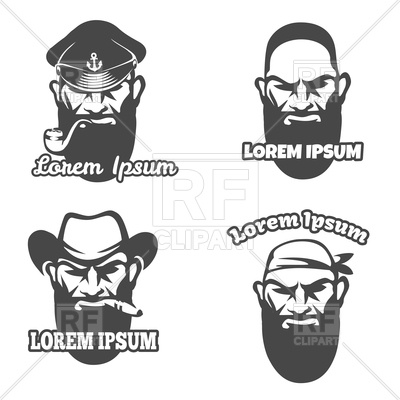 400x400 Set Of Men Face Logo