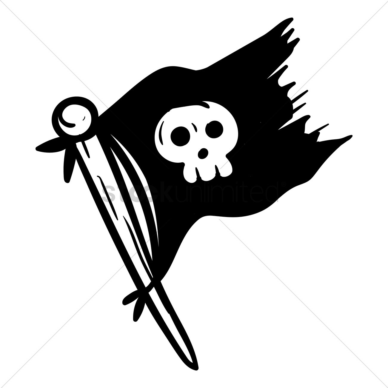 1300x1300 Pirate Flag Vector Image