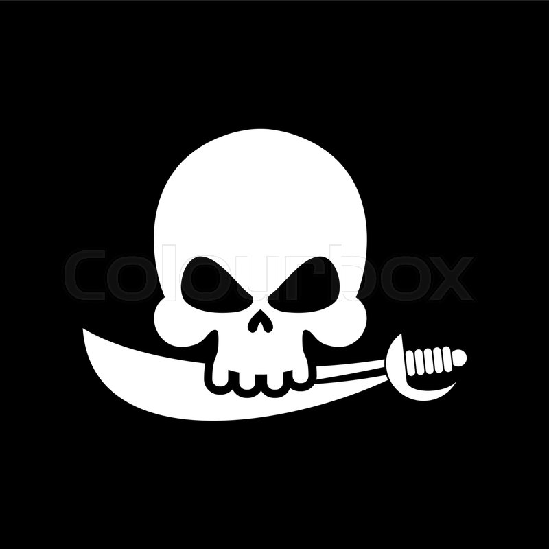 800x800 Pirate Flag Skull Black Banner Stock Vector Colourbox