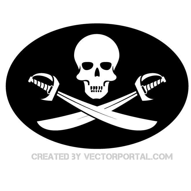 660x660 Vector Graphics Of Pirate Flag Skull Vectors Flag Vector