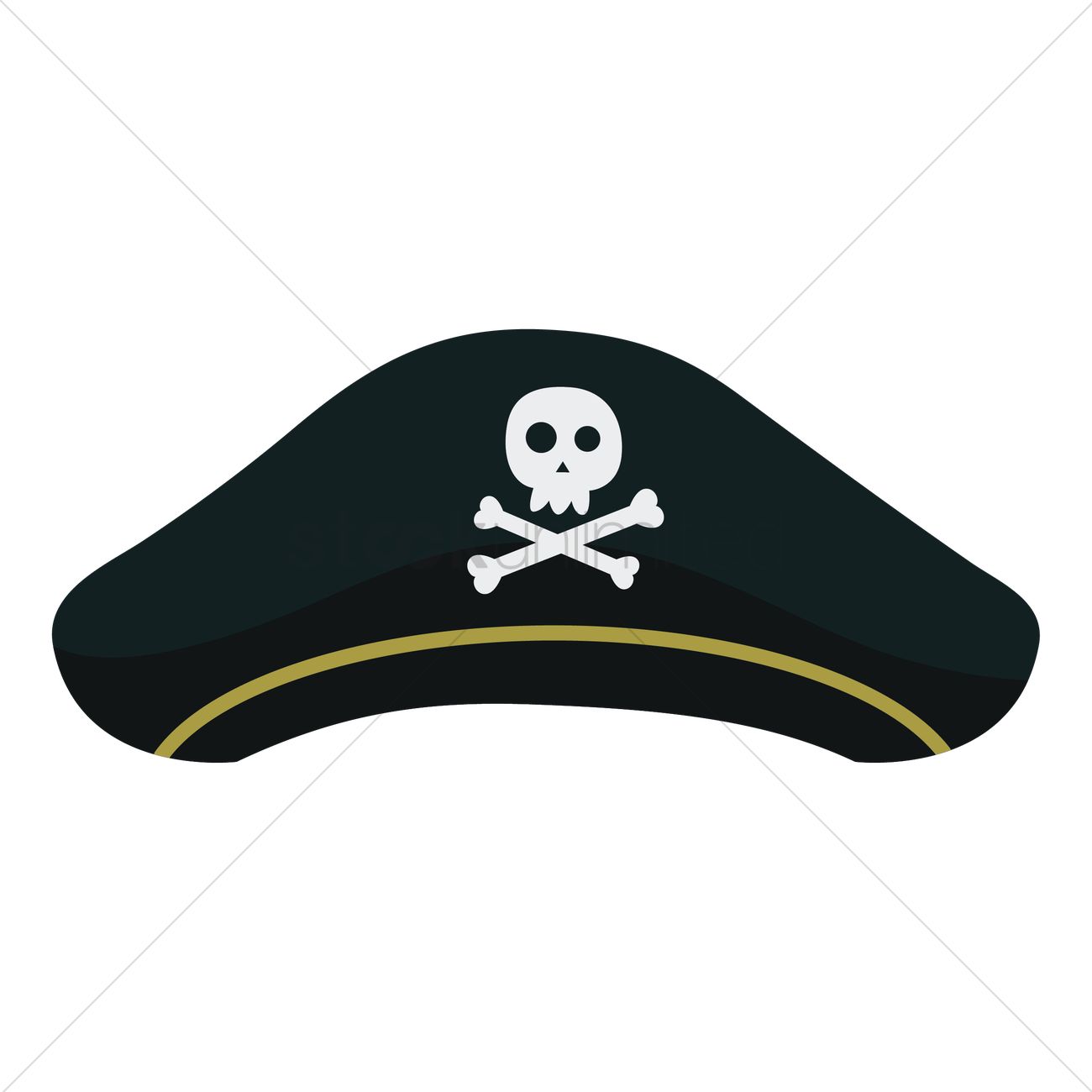 1300x1300 Pirate Hat Vector Image