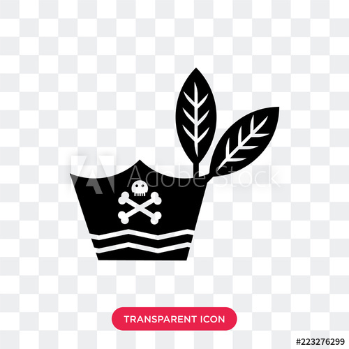 500x500 Pirate Hat Vector Icon Isolated On Transparent Background, Pirate