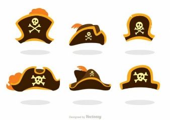338x240 Different Pirate Hat Cartoons Postacie Pirate Hats, Pirate
