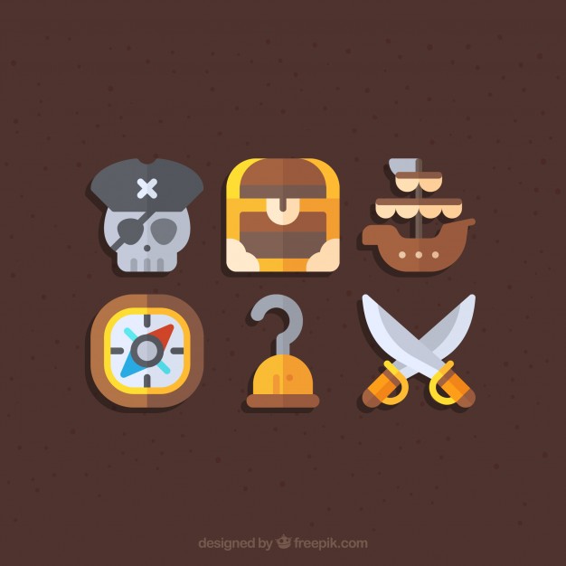 626x626 Pirate Icon Set Vector Free Download