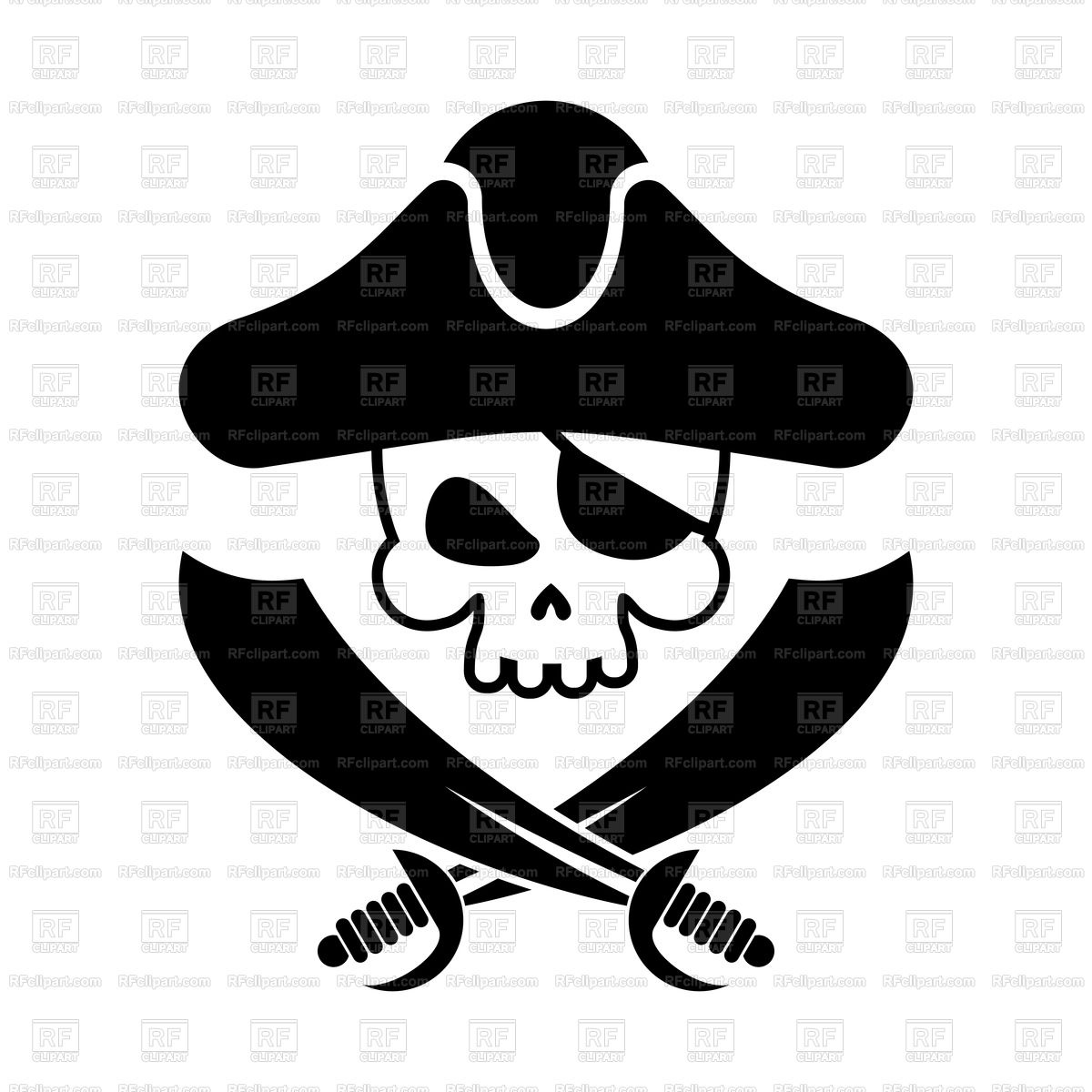 1200x1200 Pirate Skull And Sabers Icon Vector Image Of Icons And Emblems