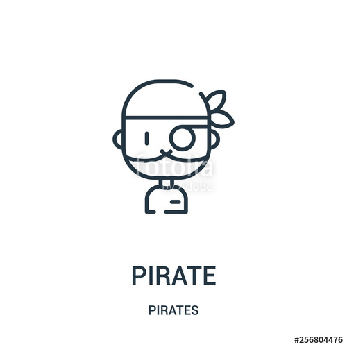 500x500 Pirate Icon Vector From Pirates Collection Thin Line Pirate