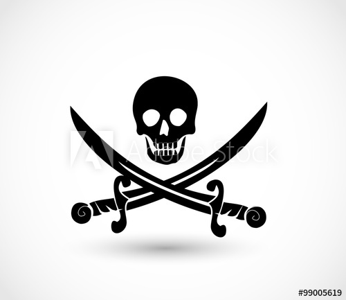 500x433 Jolly Roger Pirate Icon Vector