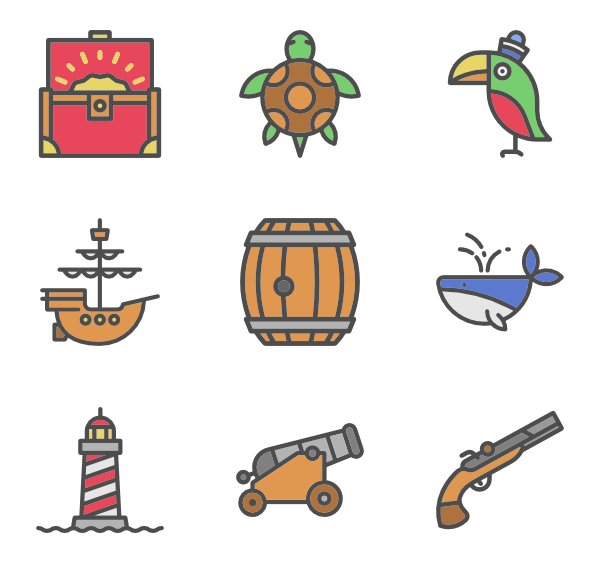 600x564 Piracy Icons