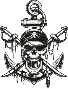 230x300 Pirate Skull Logo Vector