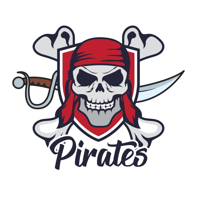640x640 Pirates Skull Logo Vector Illustration, Pirate, Print, Robber Png