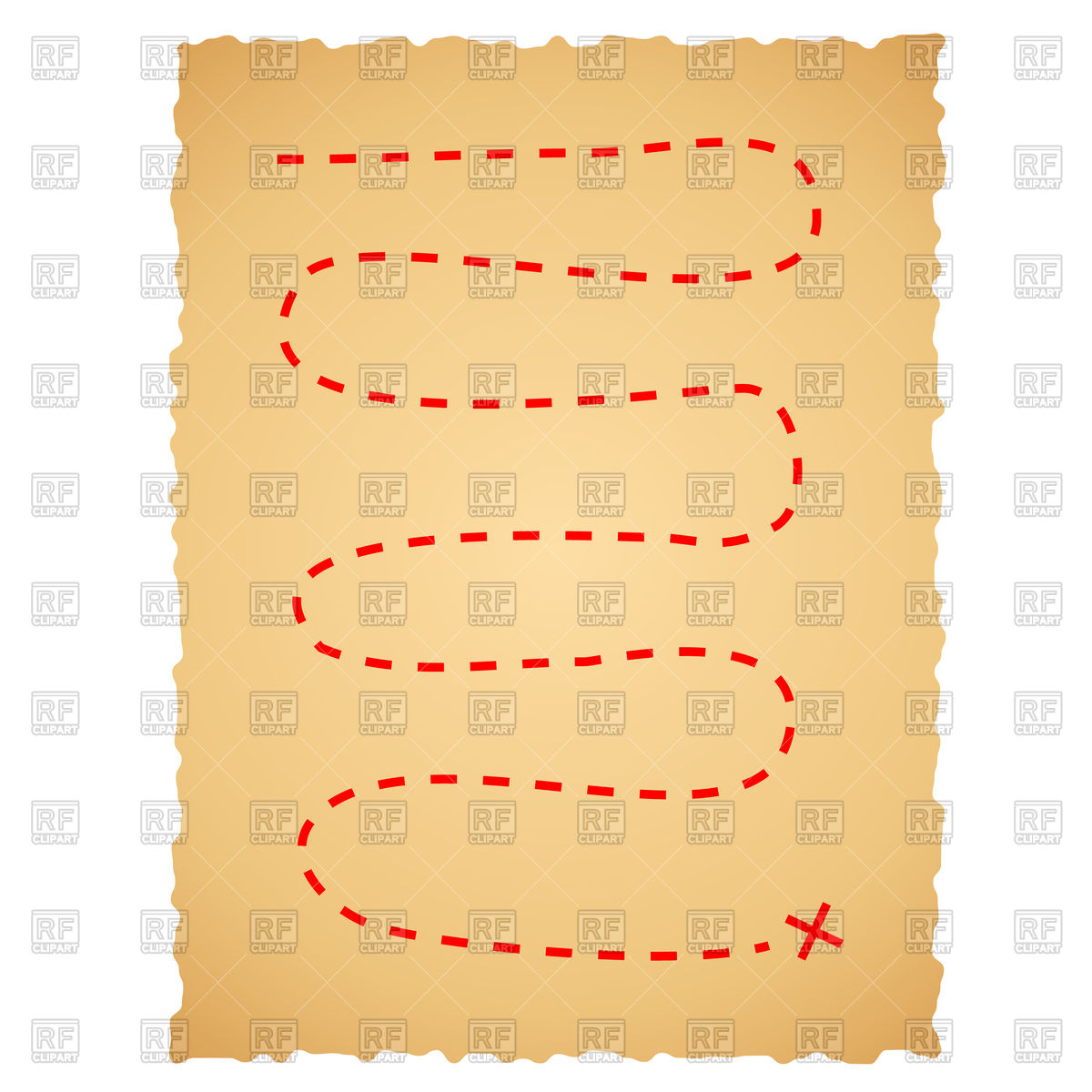 1200x1200 Old Paper Pirate Map Vector Image Of Objects