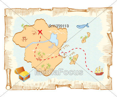 380x313 Stock Photo Treasure Map Vector Old Paper Background