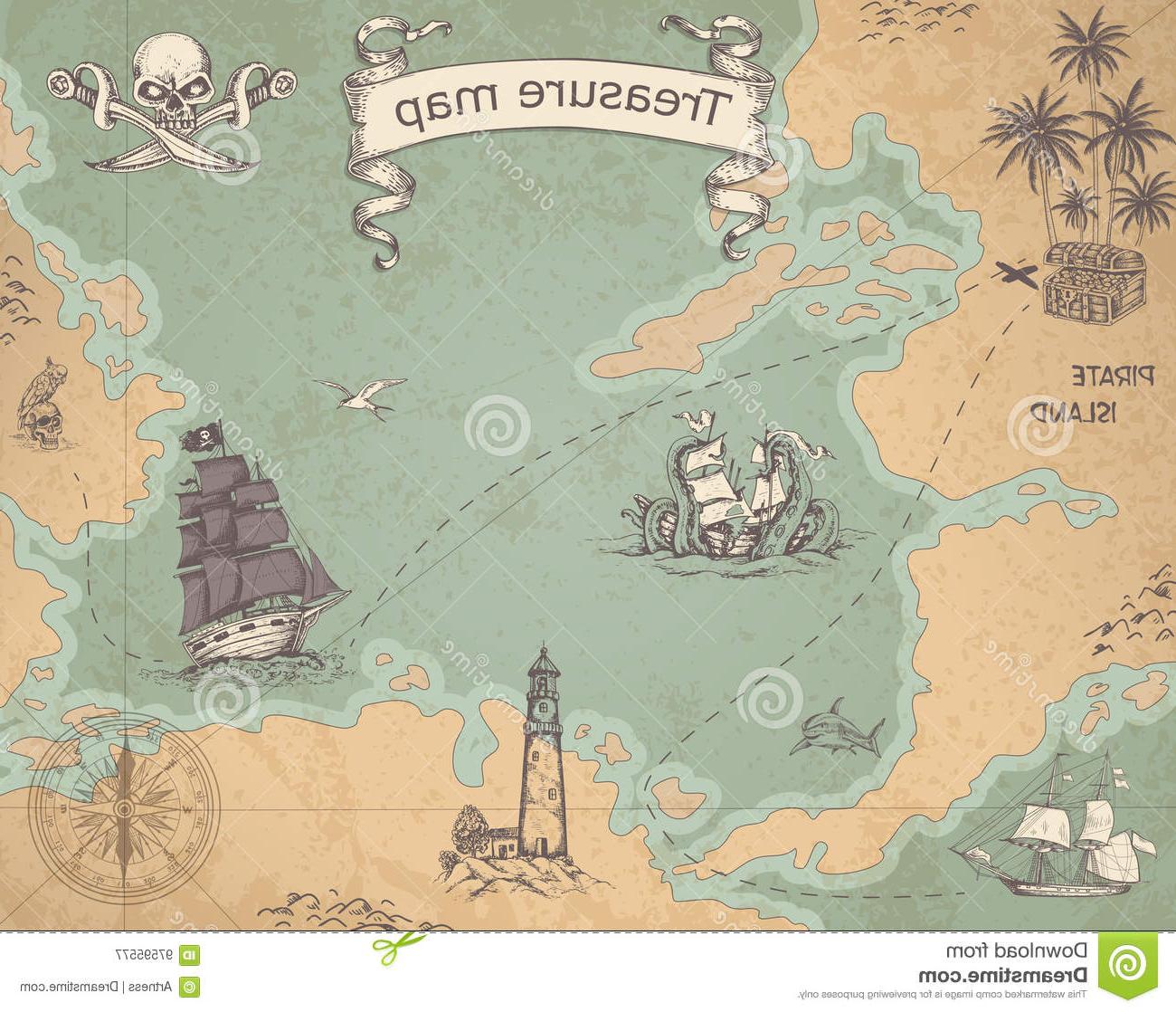 1300x1118 Unique Old Pirate Treasure Map Vector Library Vector Images Design