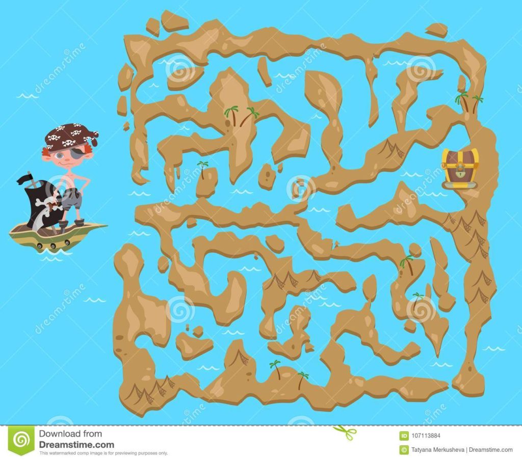 1024x905 Coloring Coloring Childrens Maze Pirate Treasure Map Puzzle Game