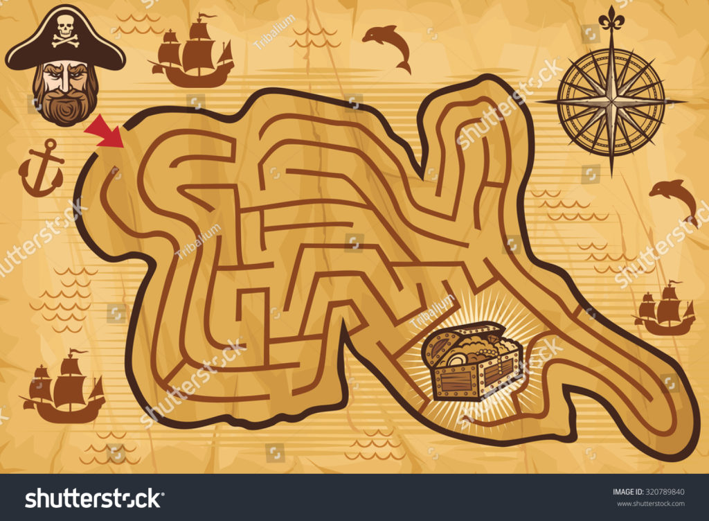 1024x752 Coloring Kids Pirate Map Photo Ideas Stock Vector Maze
