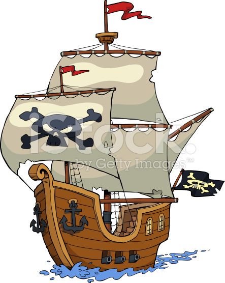 443x556 Pirate Ship On White Background Vector Illustration Pirate Stuff
