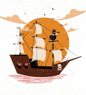 336x368 Pirate Ship Vector Free Free Vector Download