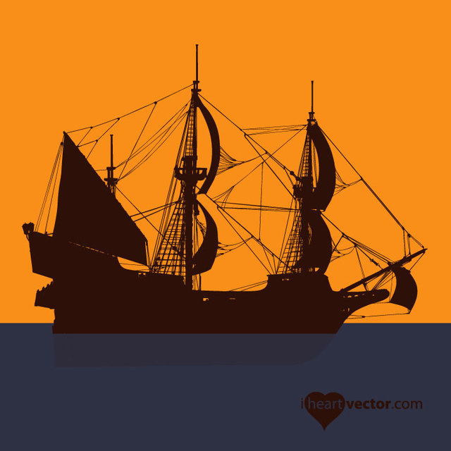 640x640 Free Vectors Silhouette Pirate Ship I Heart