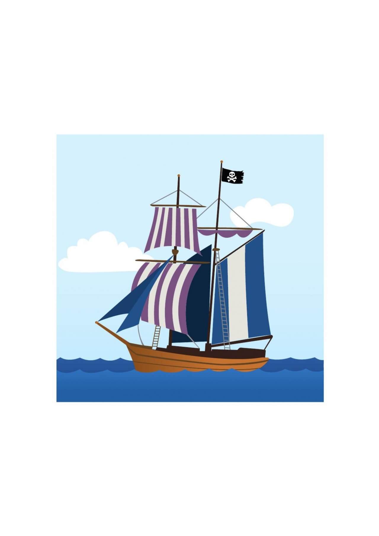 1280x1808 Free Vector Pirate Ship