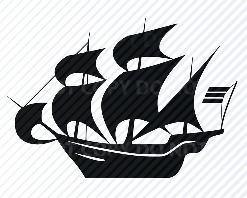 794x635 Pirate Ship For Cricut Silhouette Clipart Etsy
