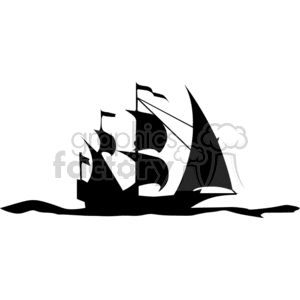 300x300 Black And White Pirate Ship Clipart Royalty Free Gif, Png