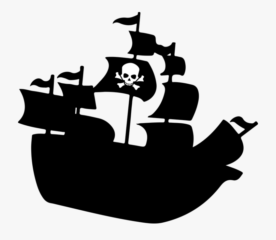 920x800 Boat Crossbones Pirate Free Vector Graphic