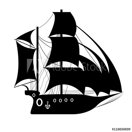 Pirate Ship Vector at Vectorified.com | Collection of Pirate Ship ...