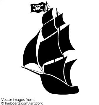 335x355 Download Pirate Ship Silhouette