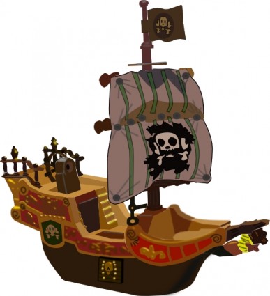 387x425 Pirate Ship Vector In Open Office Drawing Vector, Clipart