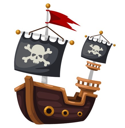 437x450 Pirate Ship Vector Illustration Royalty Free Vector Graphics