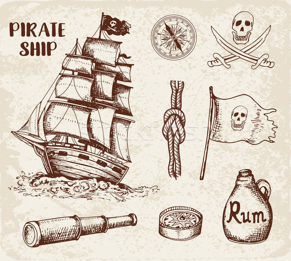 600x539 Vintage Pirate Ship Vector Illustration Artspace
