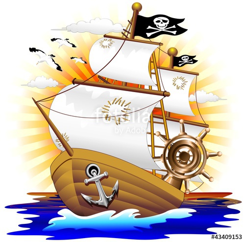 500x494 Nave Pirata Cartoon Pirate Ship Vector Stock Image And Royalty