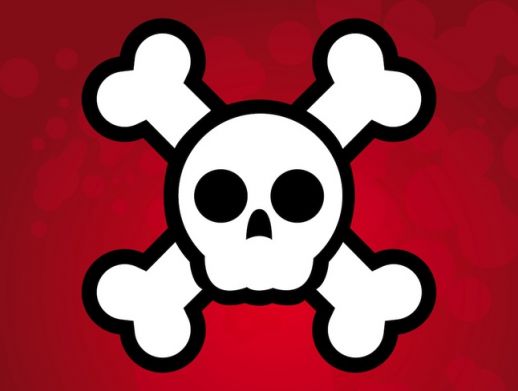 518x391 Pirate Skull Vector