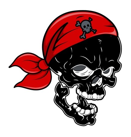 429x450 Black Pirate Skull