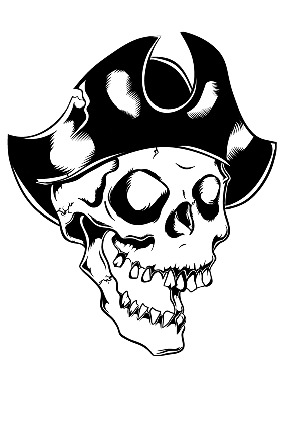 600x852 Pirate Skull Vector On Behance