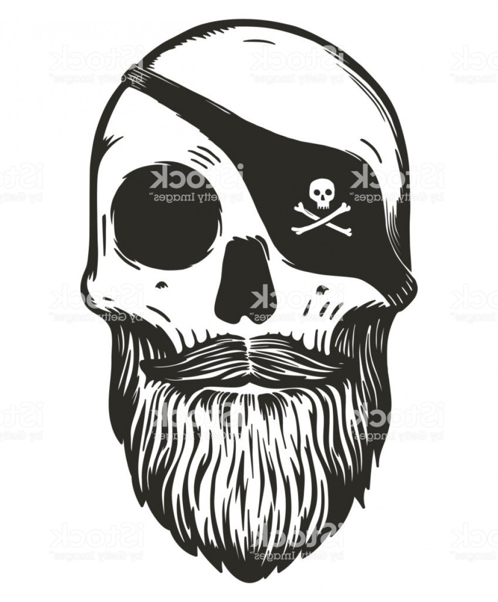1016x1228 Pirate Skull With Beards And Mustache Wearing Eye Patch Gm