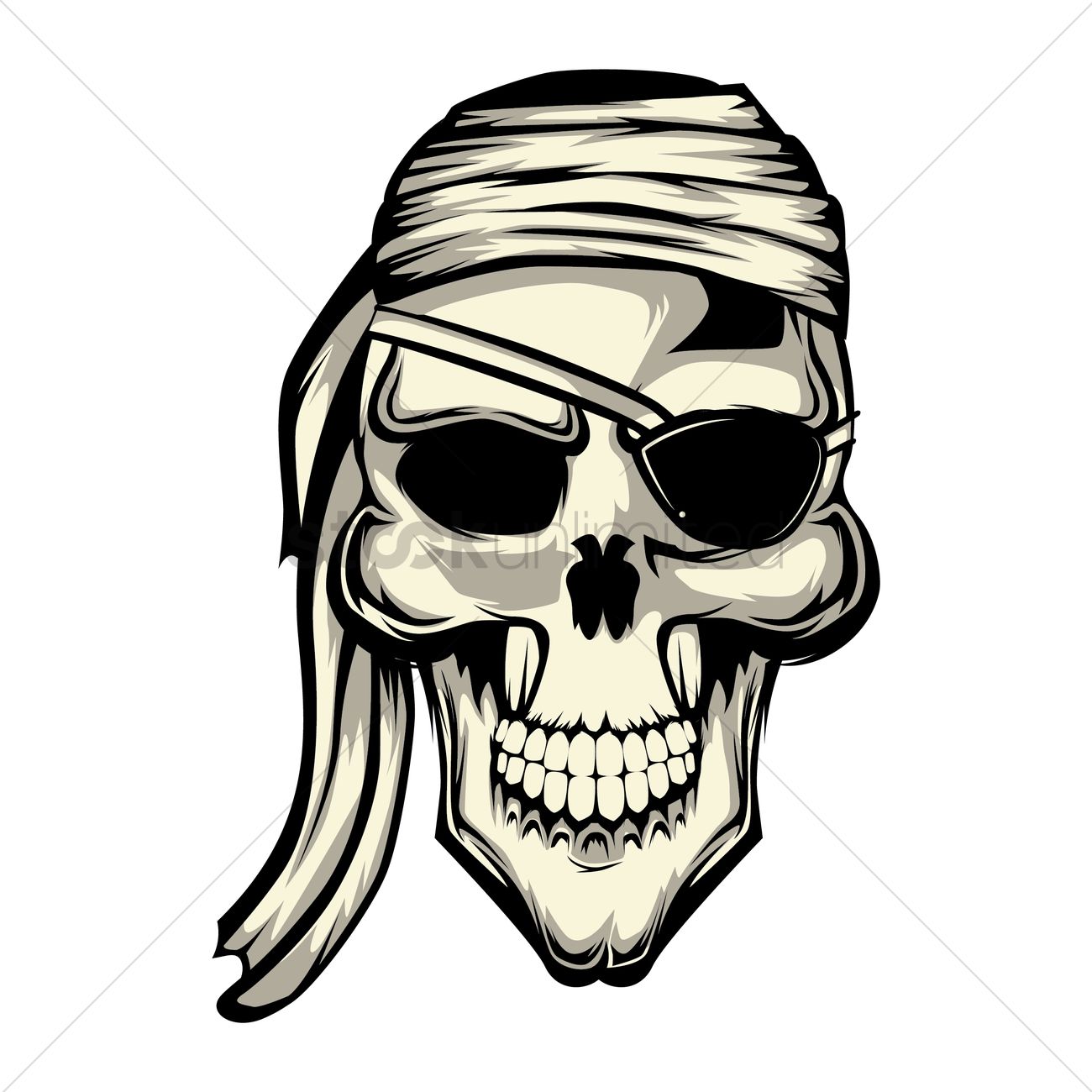 1300x1300 Pirate Skull Vector Image