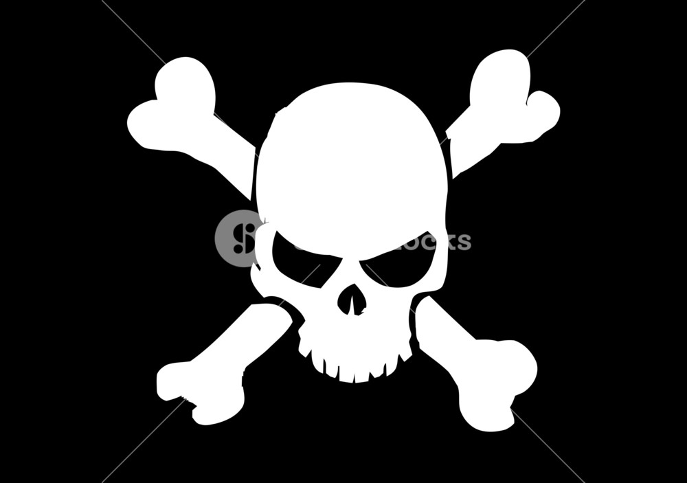 1000x703 Pirates Skull Vector Royalty Free Stock Image