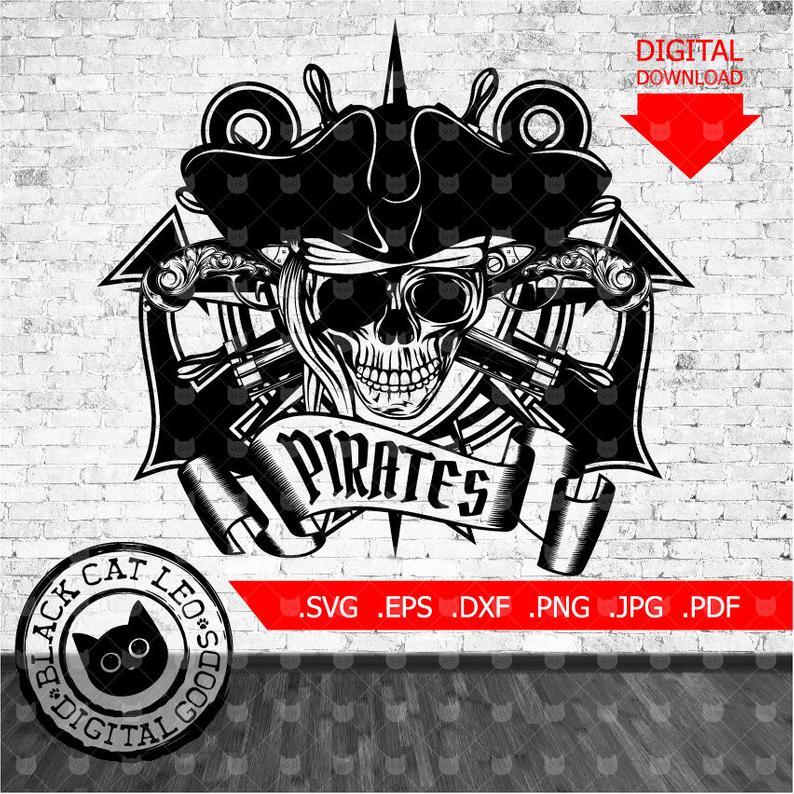 794x794 Pirate Pirate Skull Pirate Vector T Shirt Or Tattoo Etsy