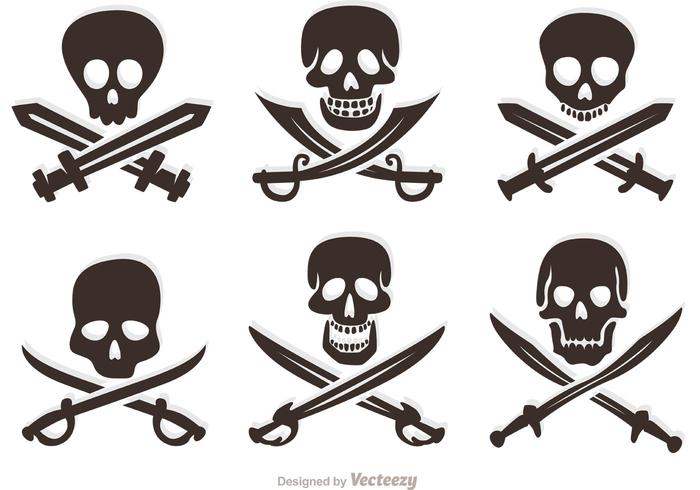 700x490 Set Of Pirate Vector Skulls