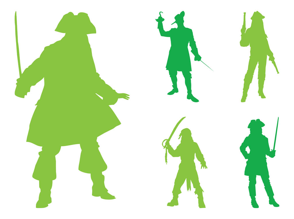 1024x765 Pirate Silhouettes Graphics Vector Art Graphics
