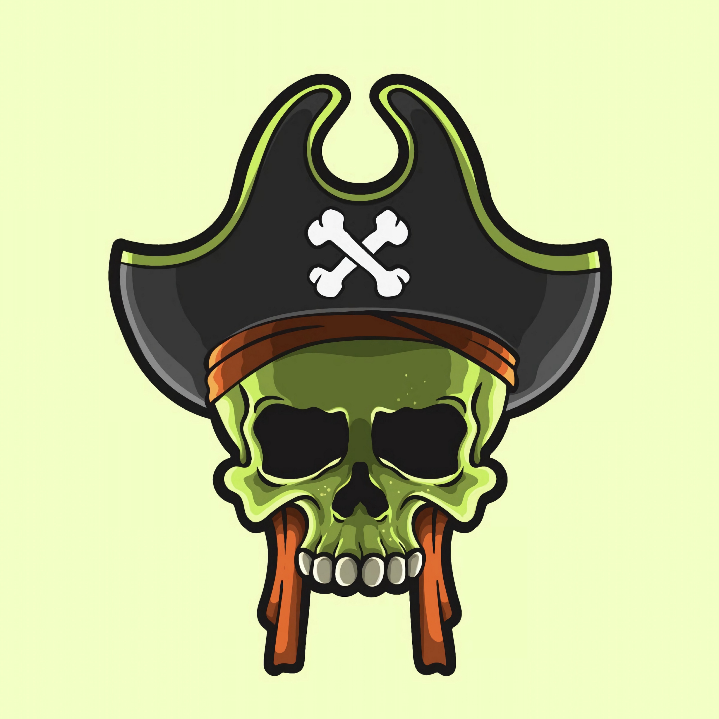 2780x2780 Download Wallpaper Skull, Pirate, Vector, Art Ipad Air