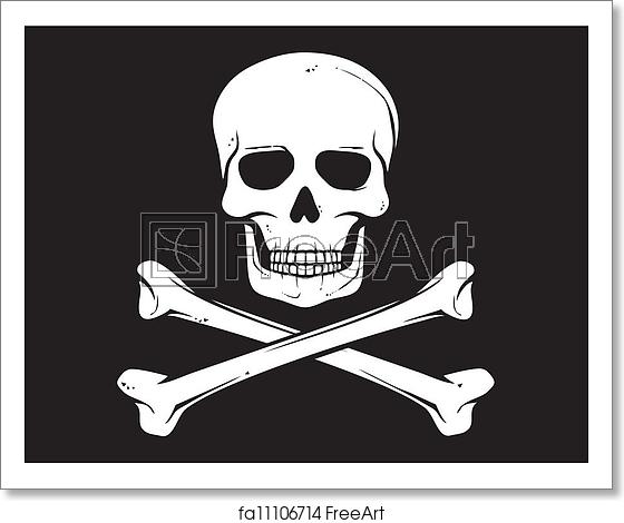 560x470 Free Art Print Of Pirate Vector Flag