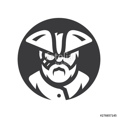 500x500 Old Pirate Vector Silhouette Sign Stock Image And Royalty Free