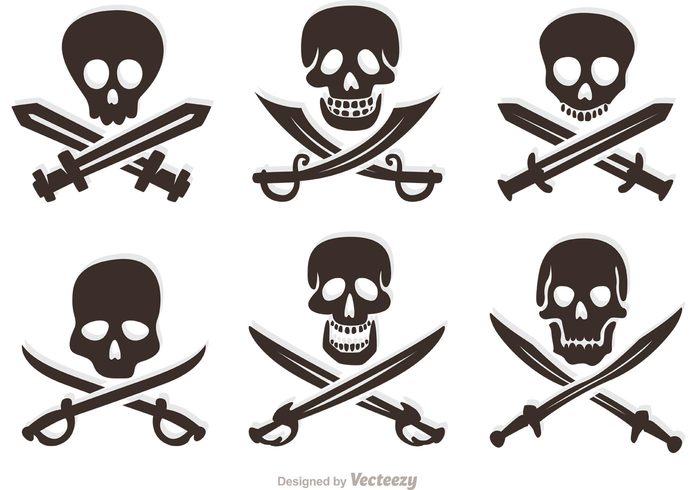 700x490 Set Of Pirate Vector Skulls Free Vectors Ui Download