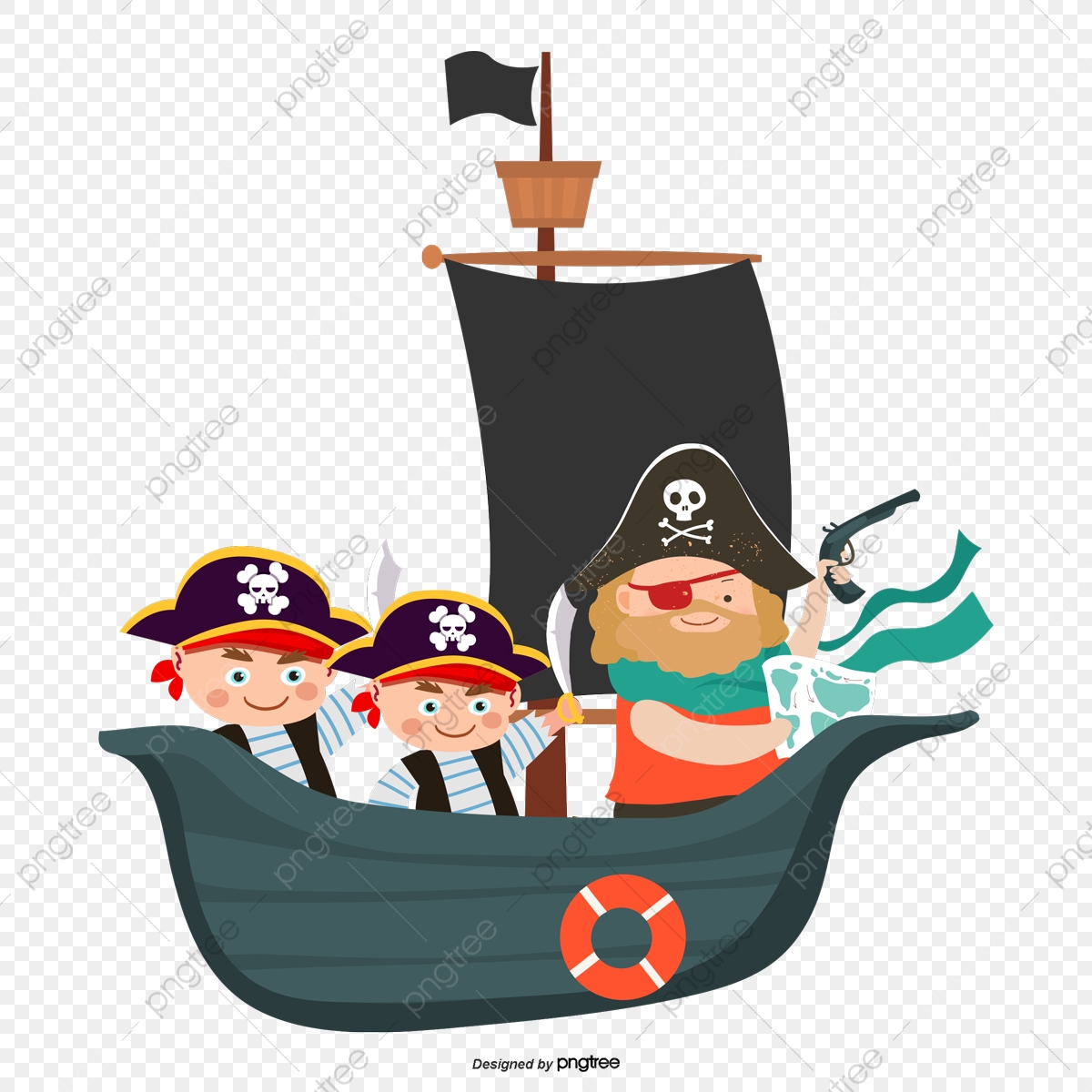 1200x1200 Vector Hand Painted Pirate Ship, Hand Vector, Pirate Vector, Ship